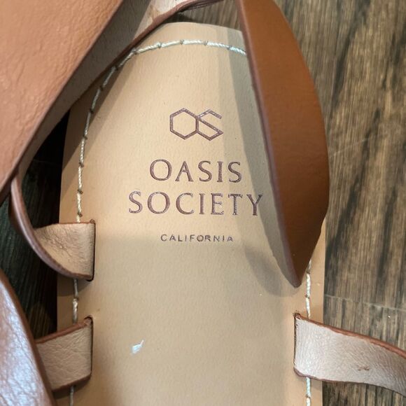 NWOT Oasis Society Blaze Lace Up Sandal in Brown Size 9 - Picture 7 of 11